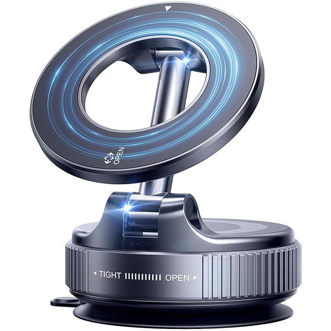 Magnetic Vacuum Suction Mobile Holder, Multiple Angle Adjustment, Retractable, Strong Magnetic Attachment.